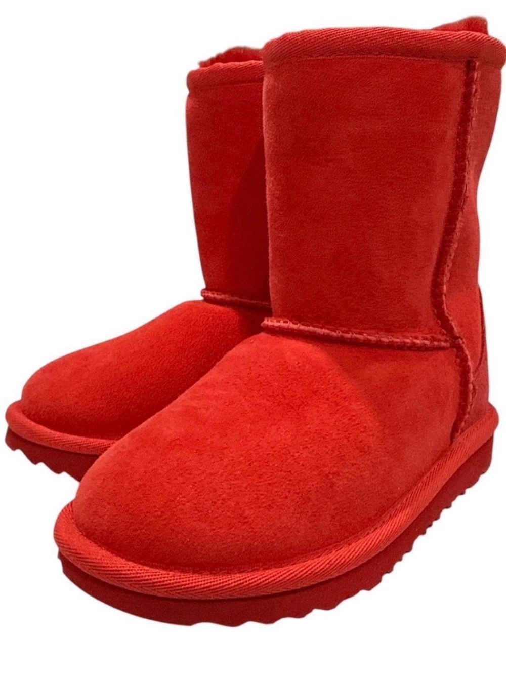 UGG Red Kids Shearling Winter Boots  style Sz 10 Girls
